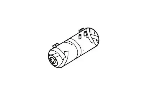 Roth Warmwasserboiler in zylindrischer Form, dargestellt mit einer einfachen Skizze, zeigt grundlegende Designmerkmale und Befestigungselemente.